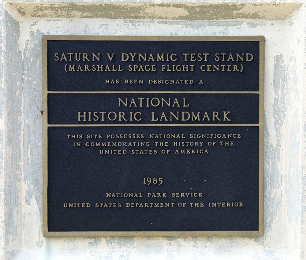 Historical Plaque at Marshall Space Flight Center
