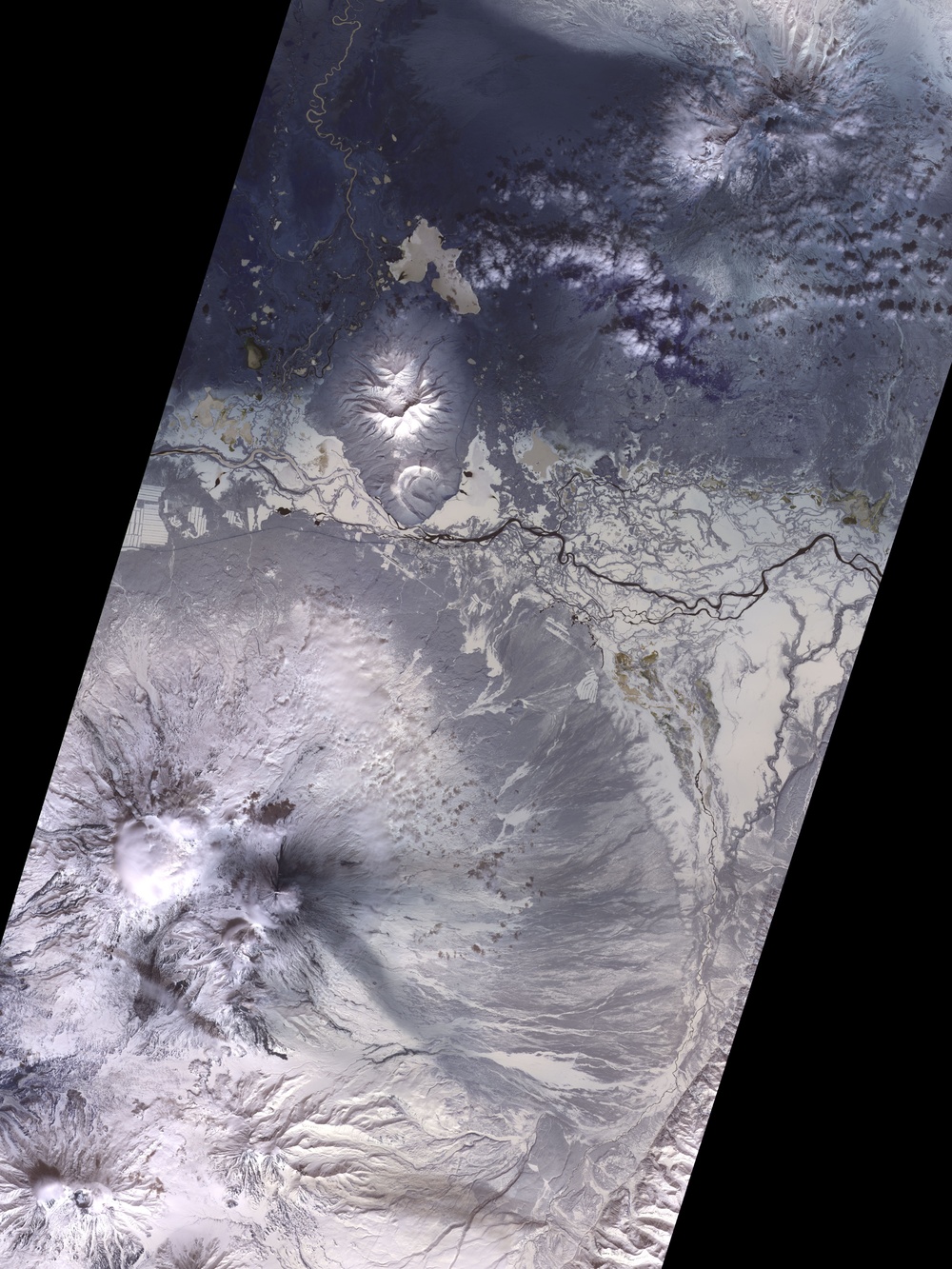 Shiveluch and Klyuchevskaya Volcanoes: Image of the Day