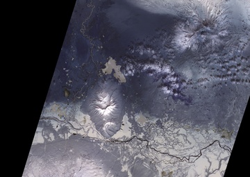 Shiveluch and Klyuchevskaya Volcanoes: Image of the Day