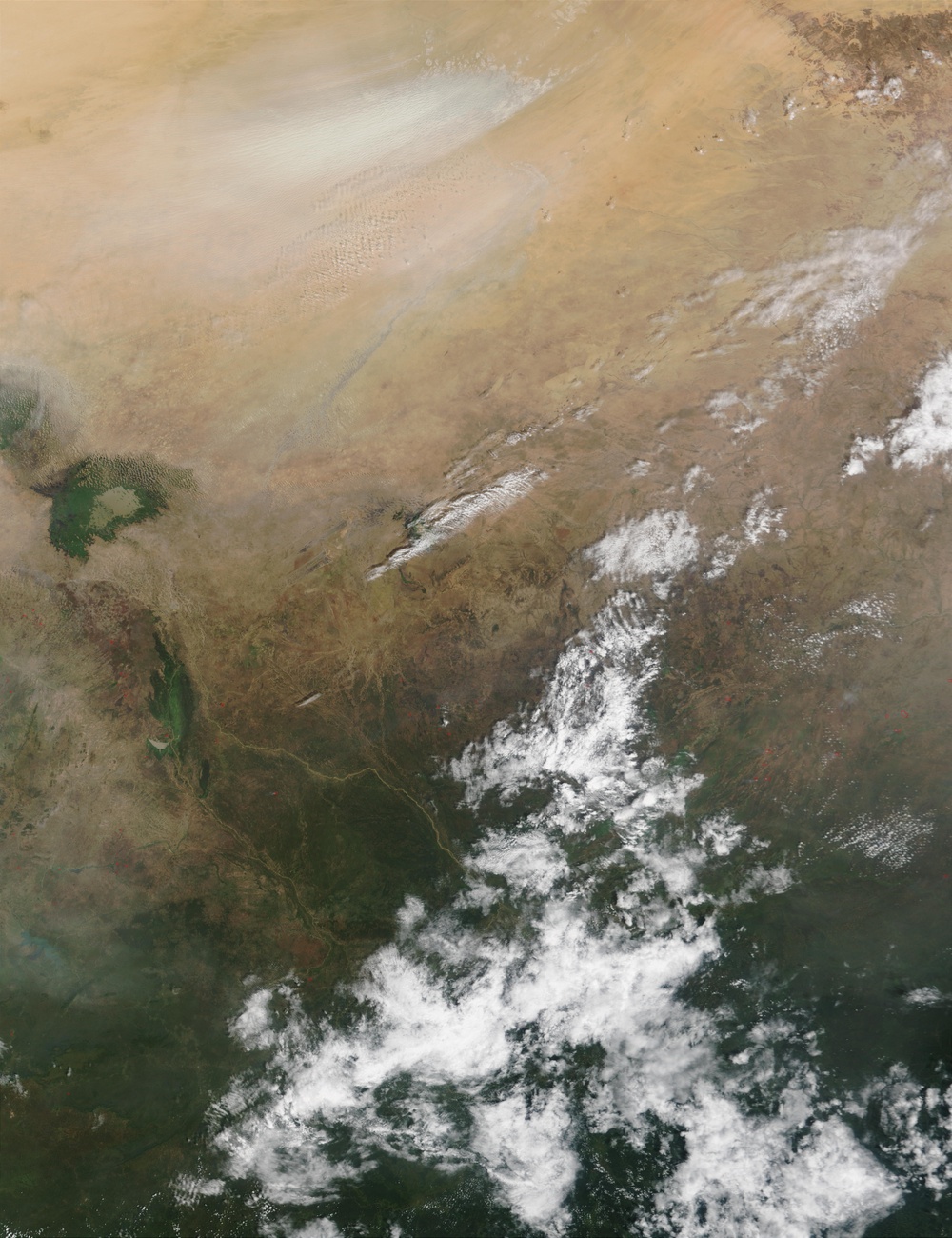 Saharan Dust Storm in Chad: Natural Hazards