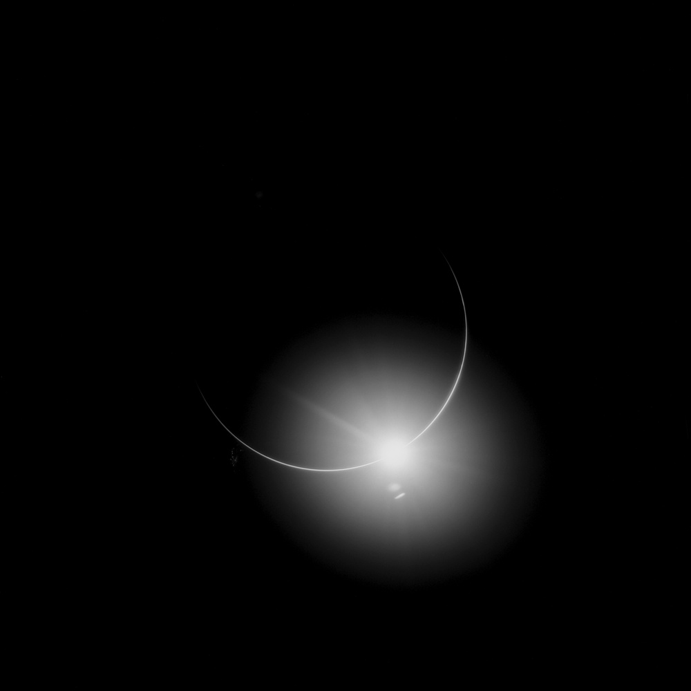 Apollo 12 Mission image  - View of a camera malfunction during photographic documentation of a solar eclispe