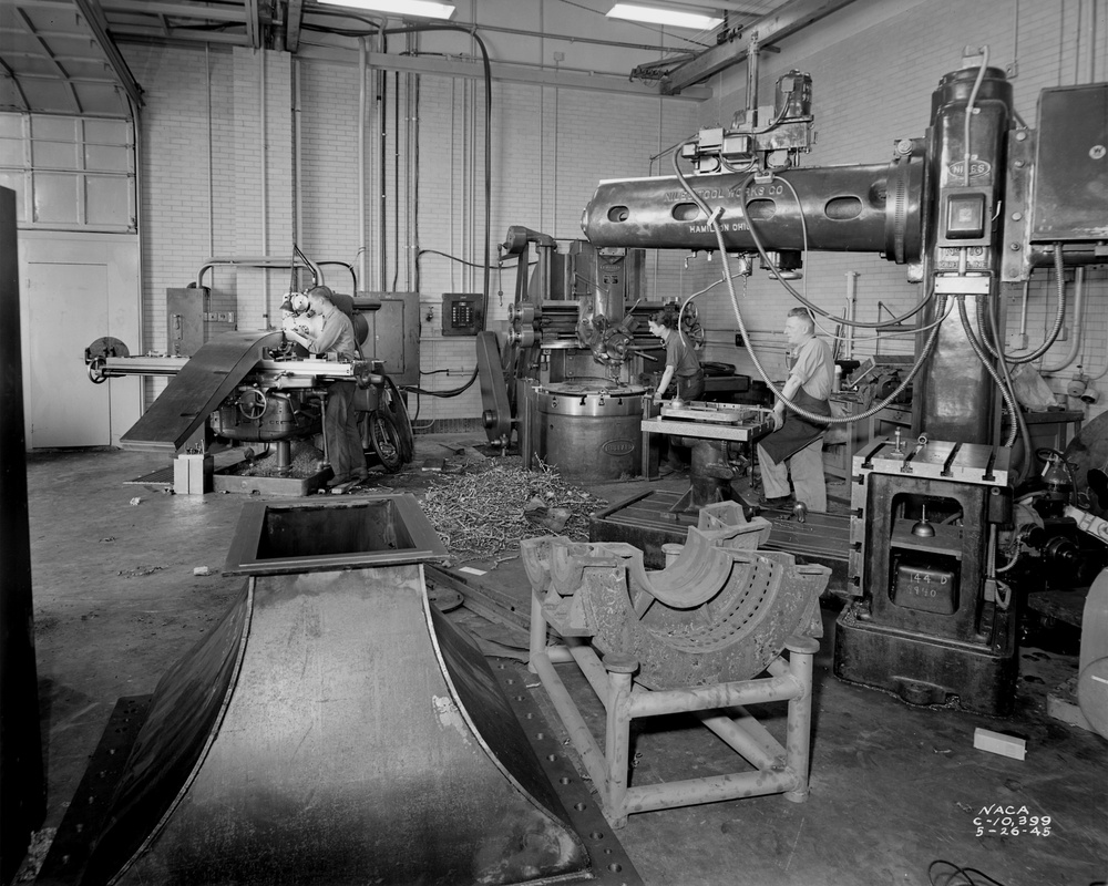 CROWDED CONDITIONS IN MACHINE SHOP ETC.