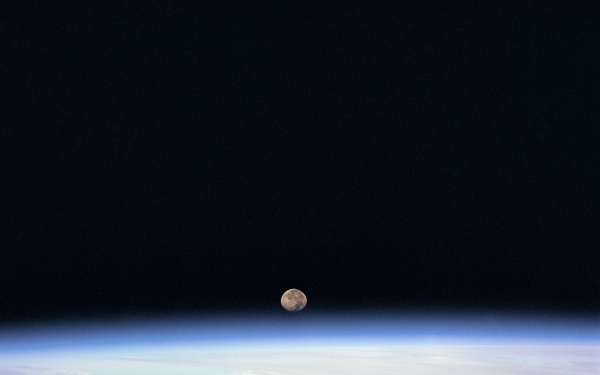 Moon Set over Earth