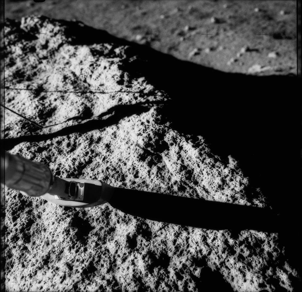 Apollo 17 Mission image - STA ALSEP,Rock,Scoop