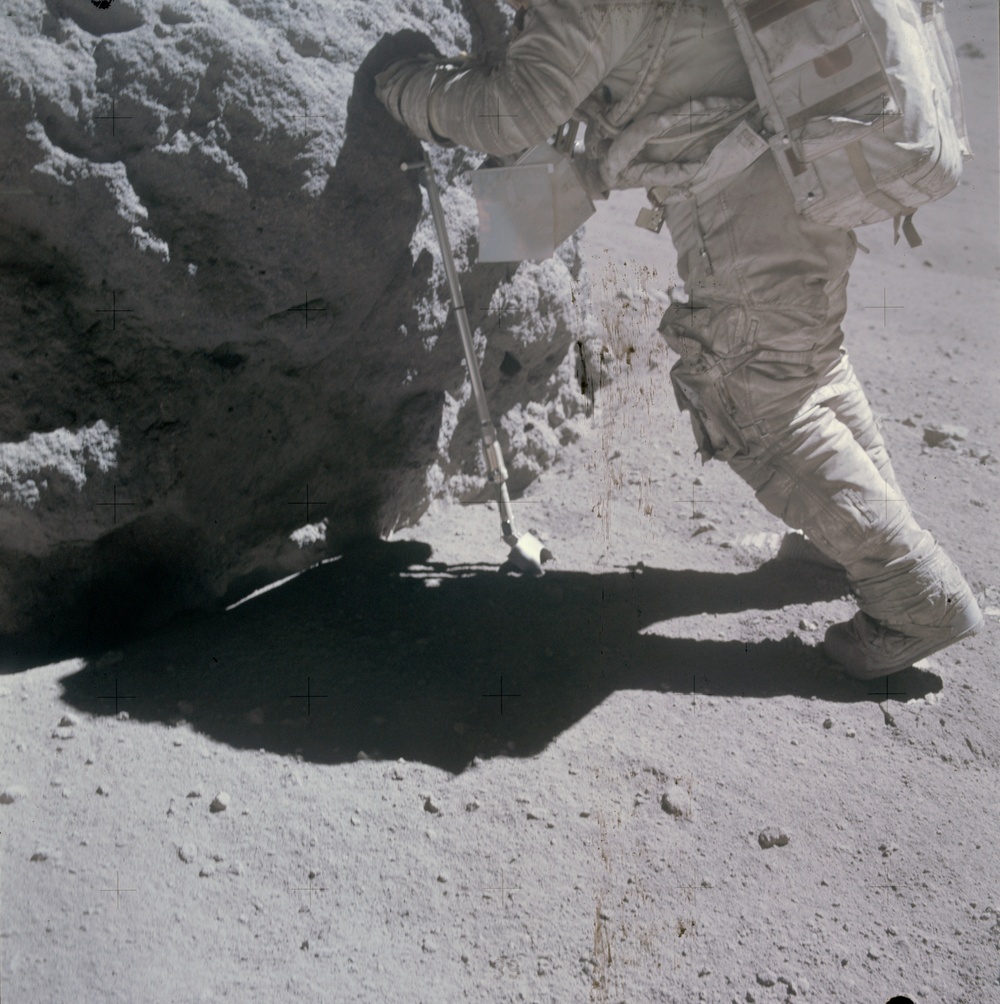 Apollo 16 Mission image - View of Station 13 Shadow Rock