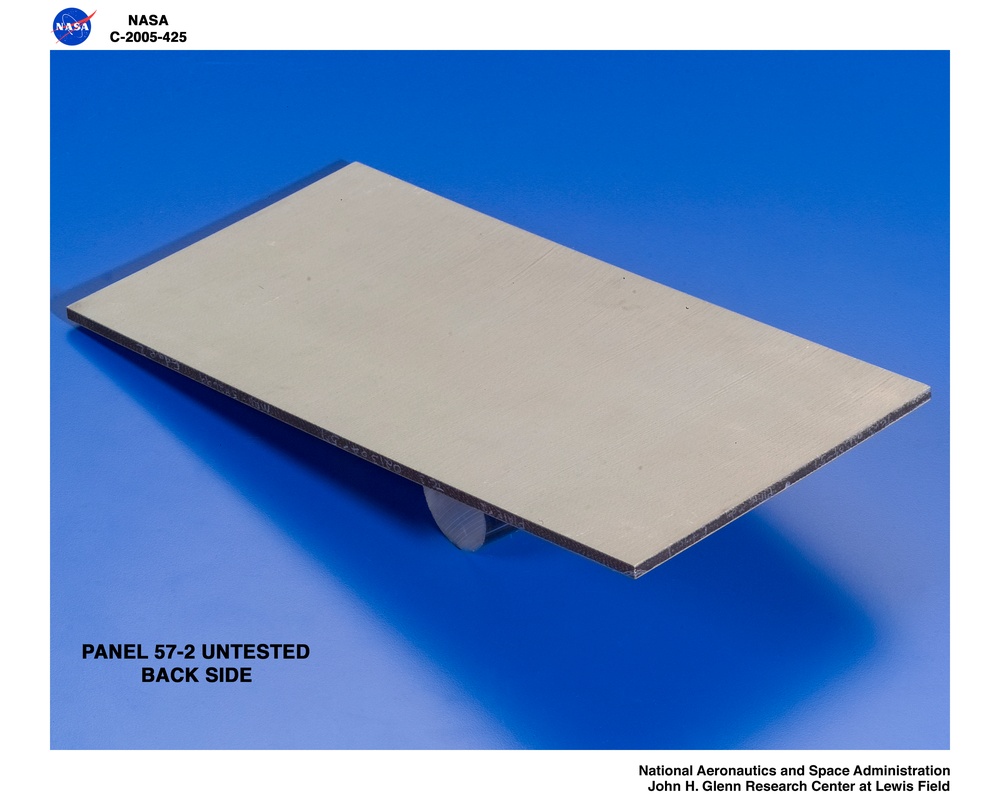 Panel 57-2 untested ( pre test ) RCC carbon / carbon fiber panels - the panels are space shuttle tile material tested in the ballistics lab building 49