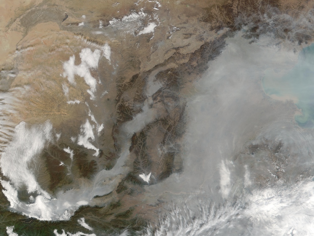 Pollution Over Yellow River Valley, China : Image of the Day