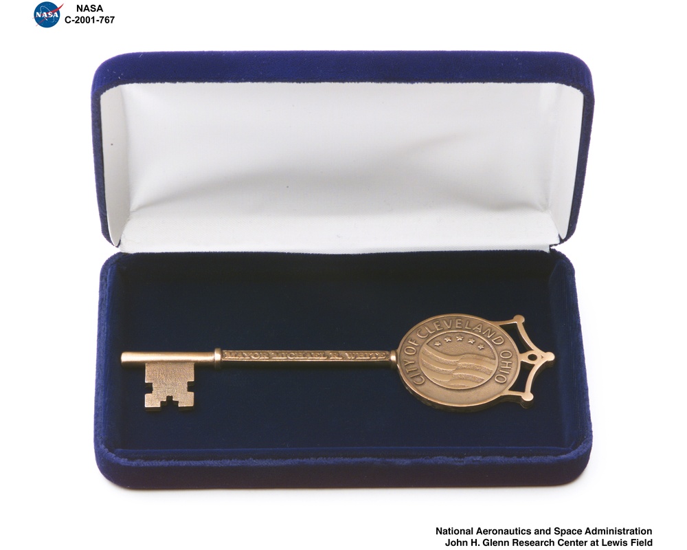 KEY TO THE CITY OF CLEVELAND PRESENTED TO JOHN HAIRSTON OF NASA GLENN RESEARCH CENTER
