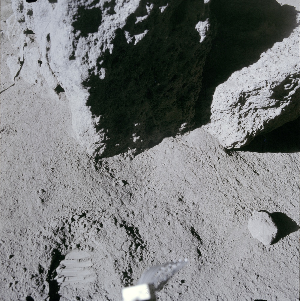 Apollo 15 Mission image - View of Station 4, Cross Sun