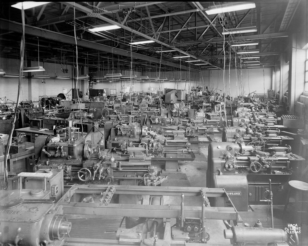 CROWDED CONDITIONS IN MACHINE SHOP ETC.