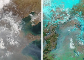 Haze Shadows Winter Crops in China: Image of the Day