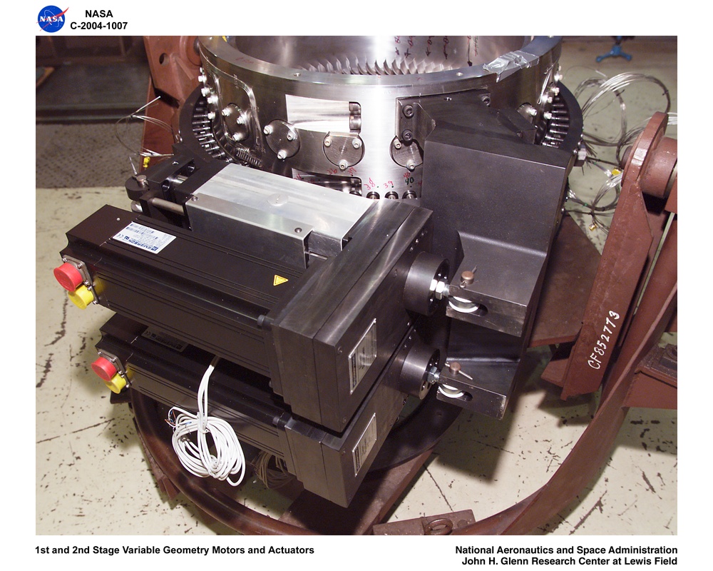 Ultra-Efficient Engine Technology (UEET), Proof of Concept Compressor, Two-stage Compressor, 1st and 2nd Stage Variable Geometry Motors and Actuators