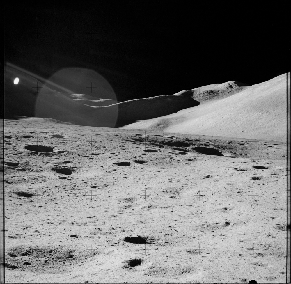 Apollo 15 Mission image - Panoramic view of Hadley Delta