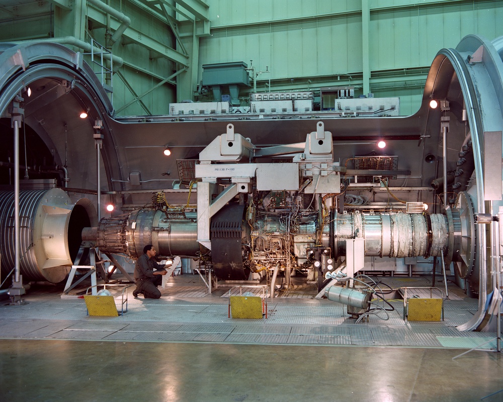 F-100 PW1130 ENGINE IN PROPULSION SYSTEM LABORATORY PSL-4