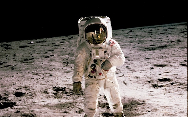 Astronaut Edwin Aldrin on Lunar Surface