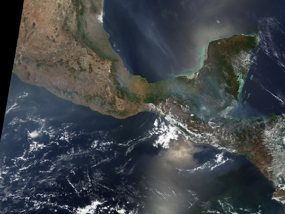 Smoke from Fires in Central America Drifts over Texas: Image of the Day