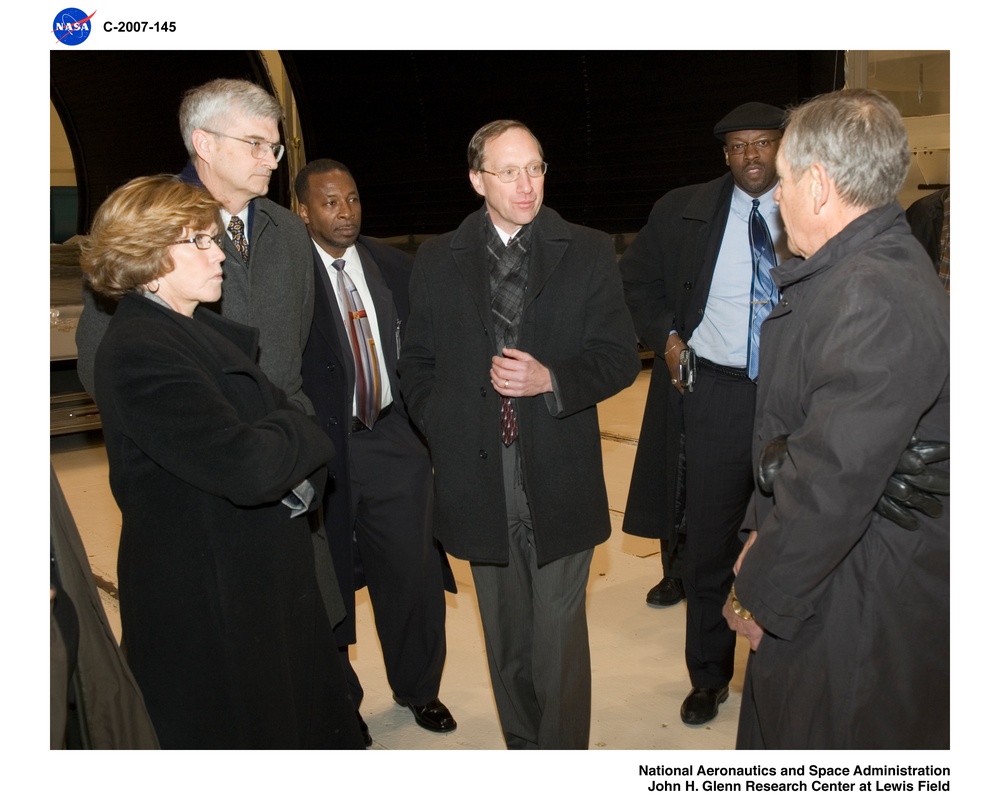 Visit to NASA Glenn Research Center Plum Brook Station by Ohio Lieutenant Governor Lee Fisher, United States Senator from Ohio George Voinovich and staff