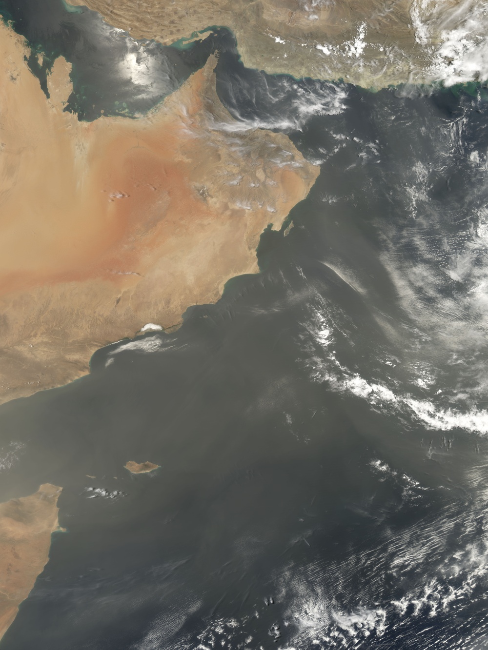 Dust over the Arabian Sea: Natural Hazards