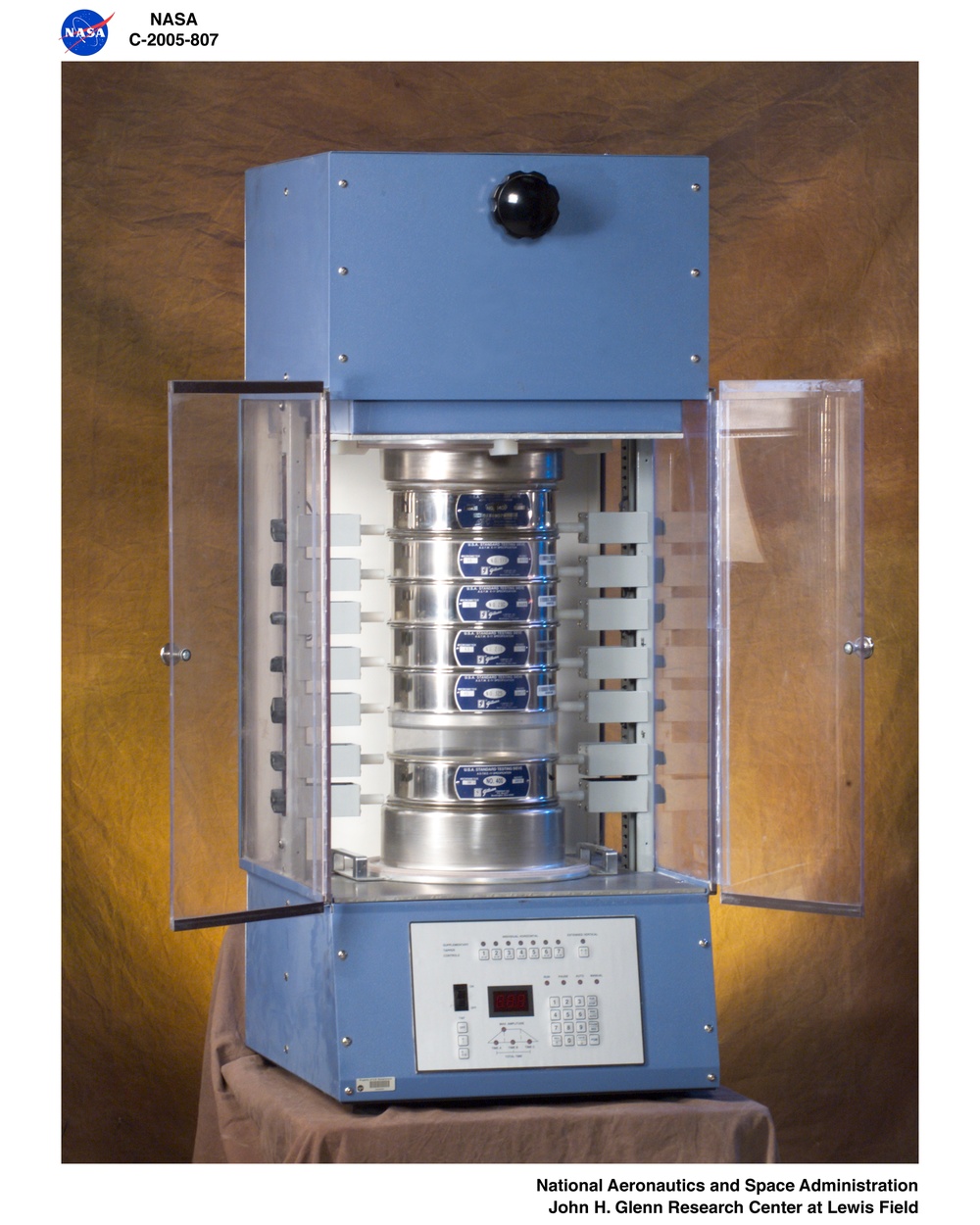 Sieving equipment used to classify powders for powder metallurgy feedstock.