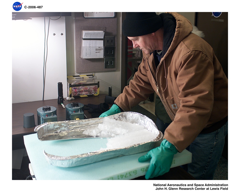 Super Large Droplet (SLD) icing test on a 36 foot cord Natural Laminar Flow wing shape