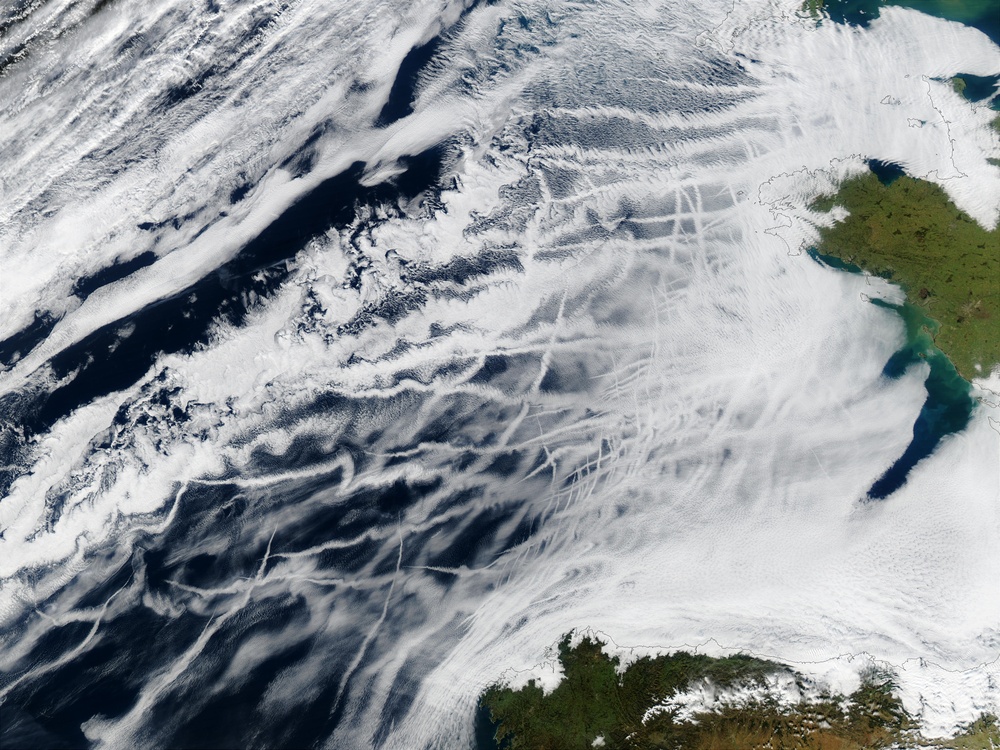 Ship Tracks off Europe's Atlantic Coast: Image of the Day