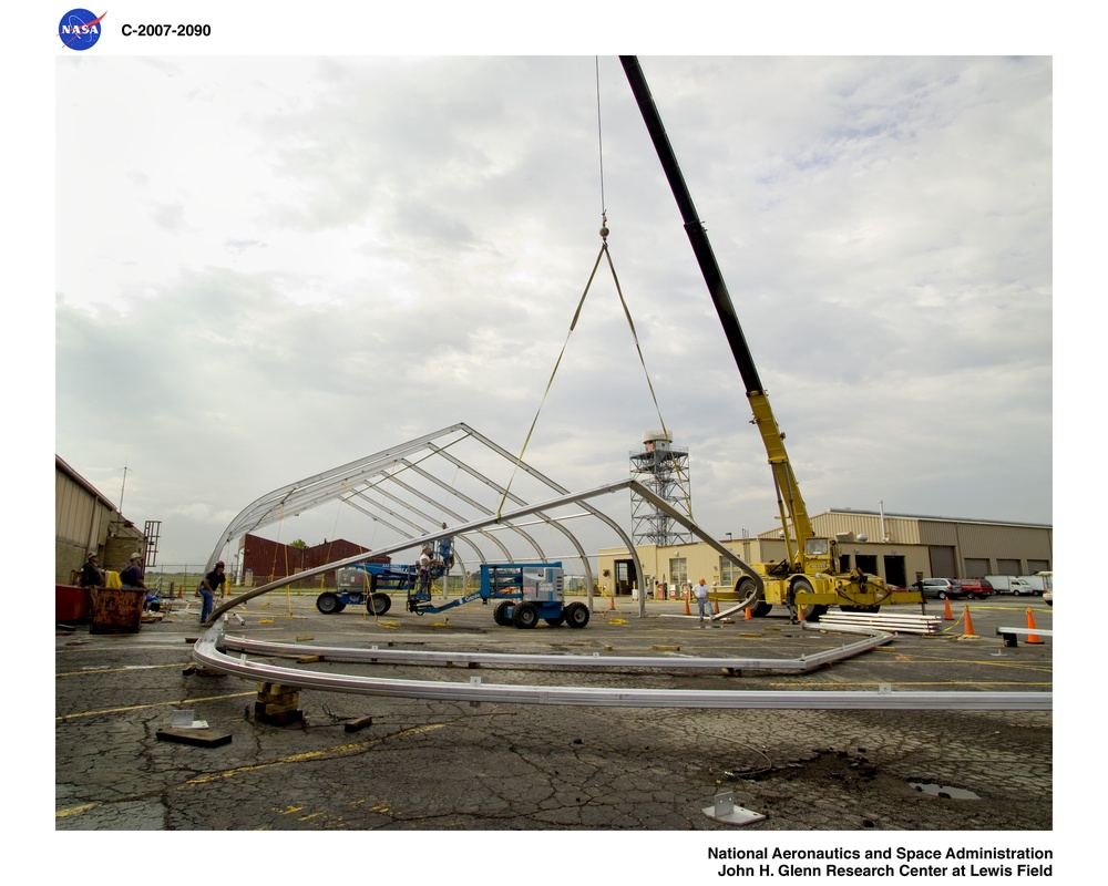 Erection of Temporary Storage Building for Constellation Construction Materials