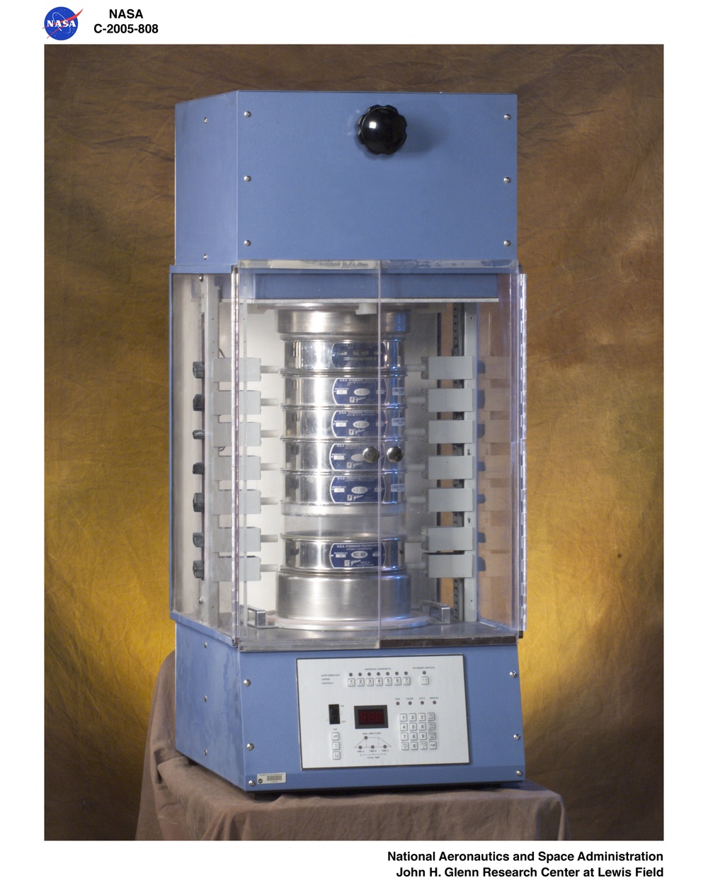 Sieving equipment used to classify powders for powder metallurgy feedstock.