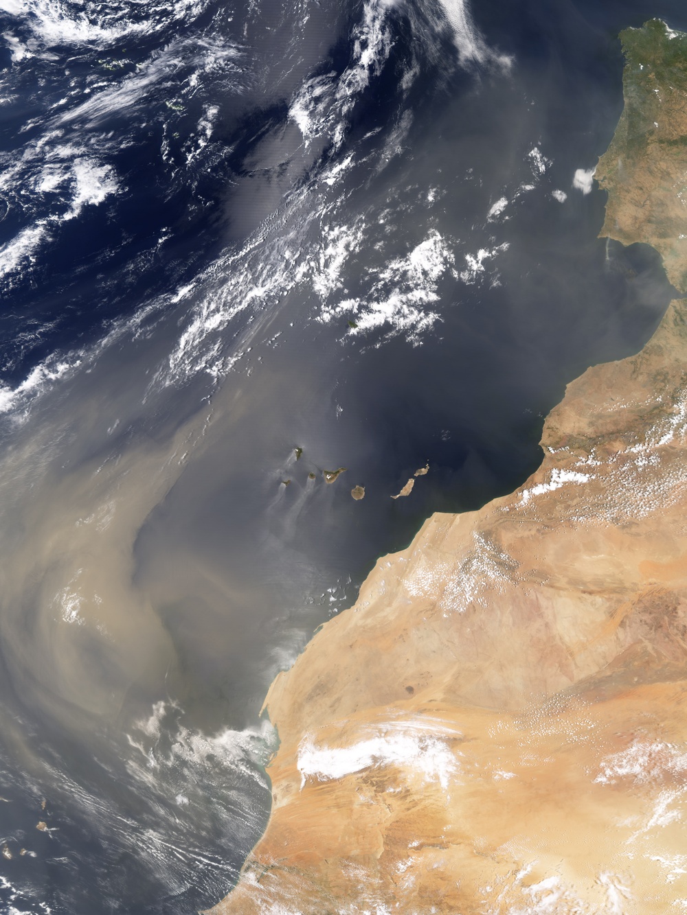 Dust Storm off Morocco: Natural Hazards