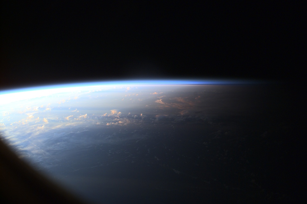 Earth limb taken by the Expedition Two crew