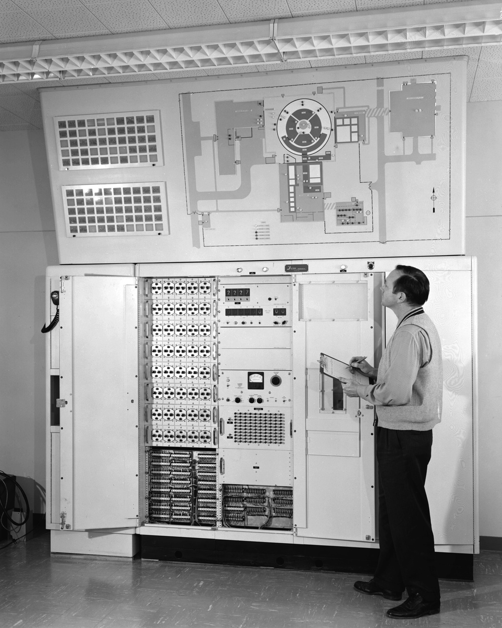 CONTROL PANEL REACTOR BUILDING AT NASA PLUM BROOK STATION SANDUSKY OHIO