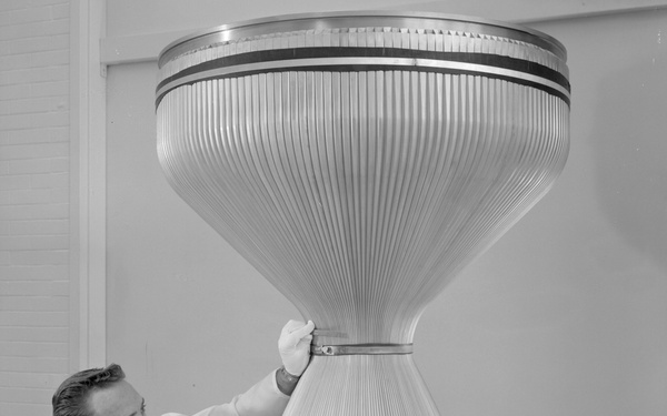 THE LEWIS KIWI ENGINE IN CLEAN ROOM IN THE TECHNICAL SERVICES BUILDING TSB