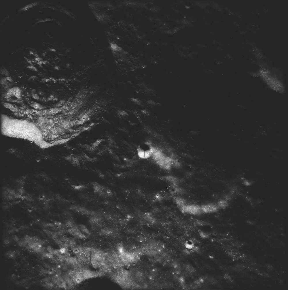Apollo 14 Mission image - View of the northeast rim of the Pasteur Crater.