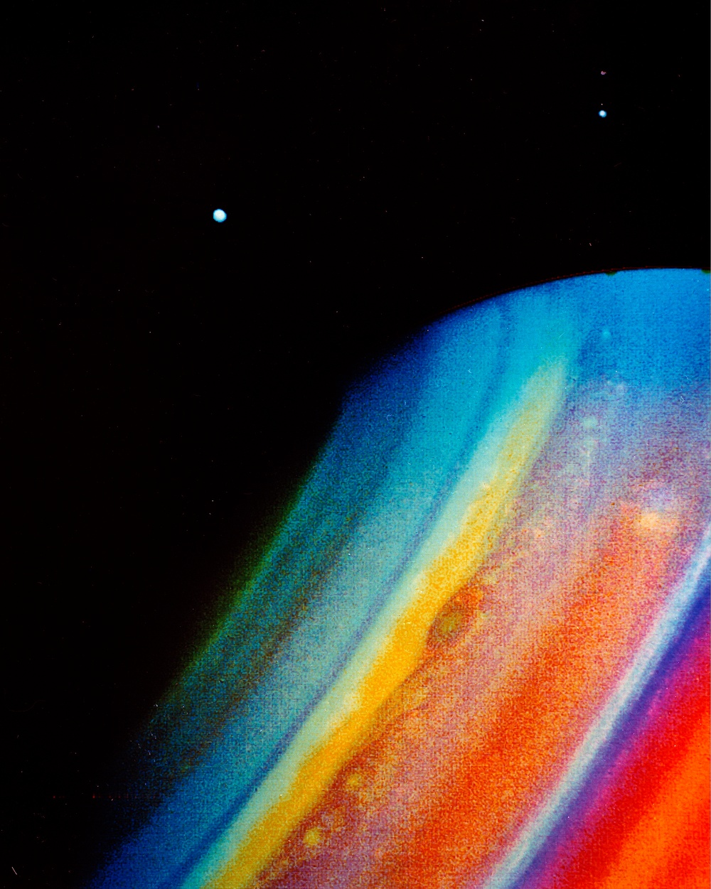 HQ TRANSPARENCIES OF VOYAGER I &amp; II SATURN &amp; JUPITER