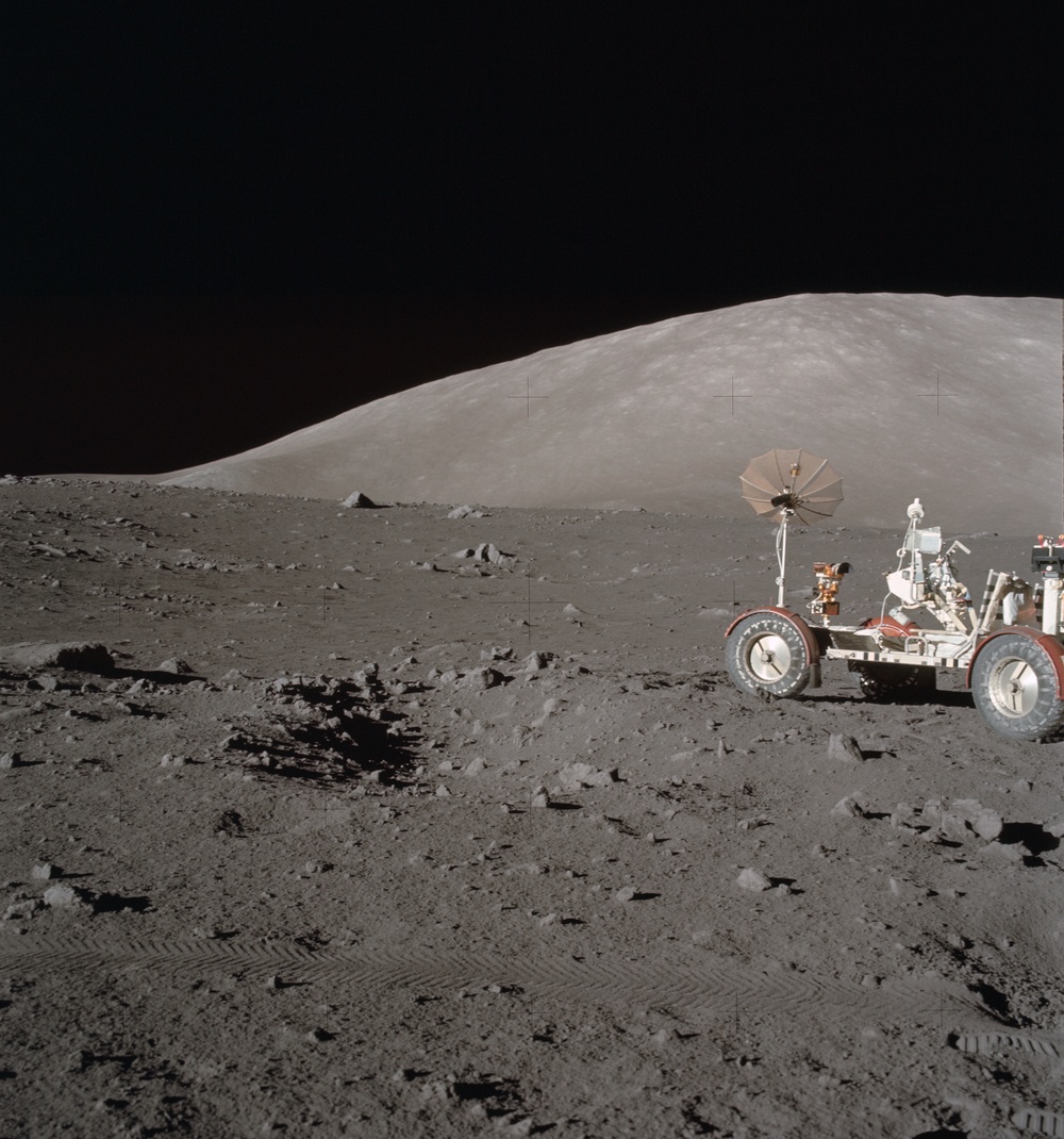 Apollo 17 Mission image - Station1, Panoramic, LRV