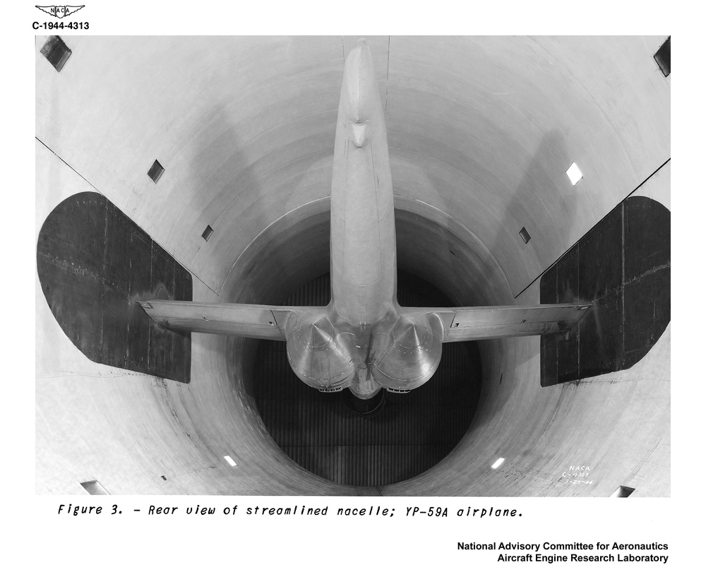 XP-59 AIRPLANE IN WIND TUNNEL