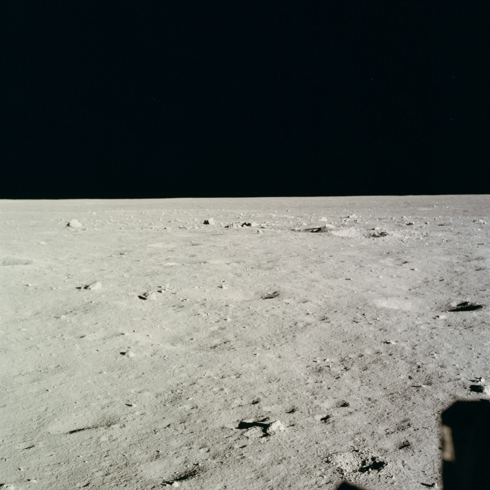 Apollo 11 Mission image - Lunar horizon from Tranquility Base