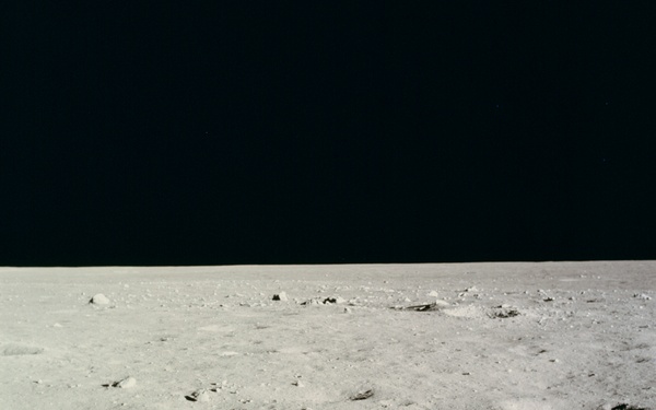 Apollo 11 Mission image - Lunar horizon from Tranquility Base