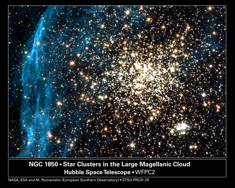 HST image of NGC 1850 Star Clusters in the Large Magellanic Cloud