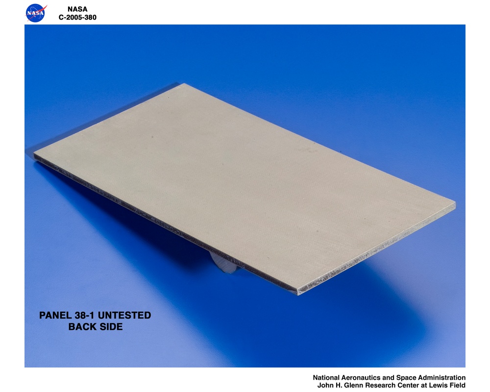 Panel 38-1 untested ( pre test ) RCC carbon / carbon fiber panels - the panels are space shuttle tile material tested in the ballistics lab building 49