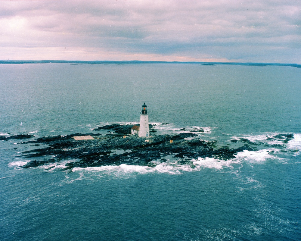HALFWAY ROCK LIGHTHOUSE SOLAR ARRAY IN THE ATLANTIC OCEAN