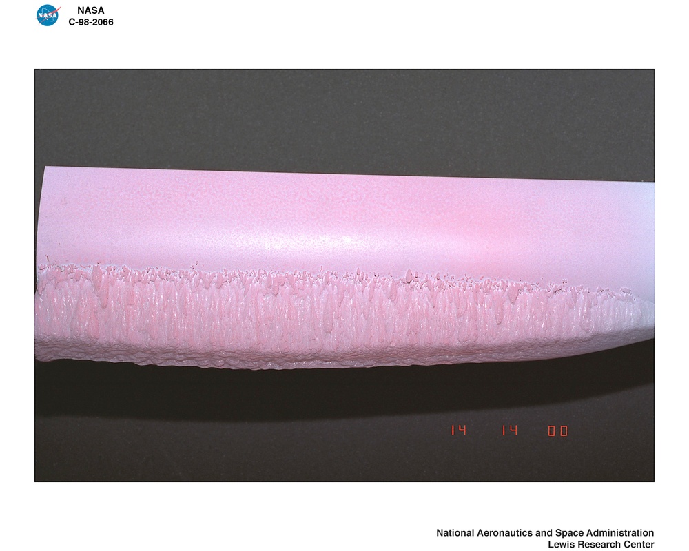 PRESSURE SENSITIVE PAINT ON ICE AT ICING RESEARCH TUNNEL