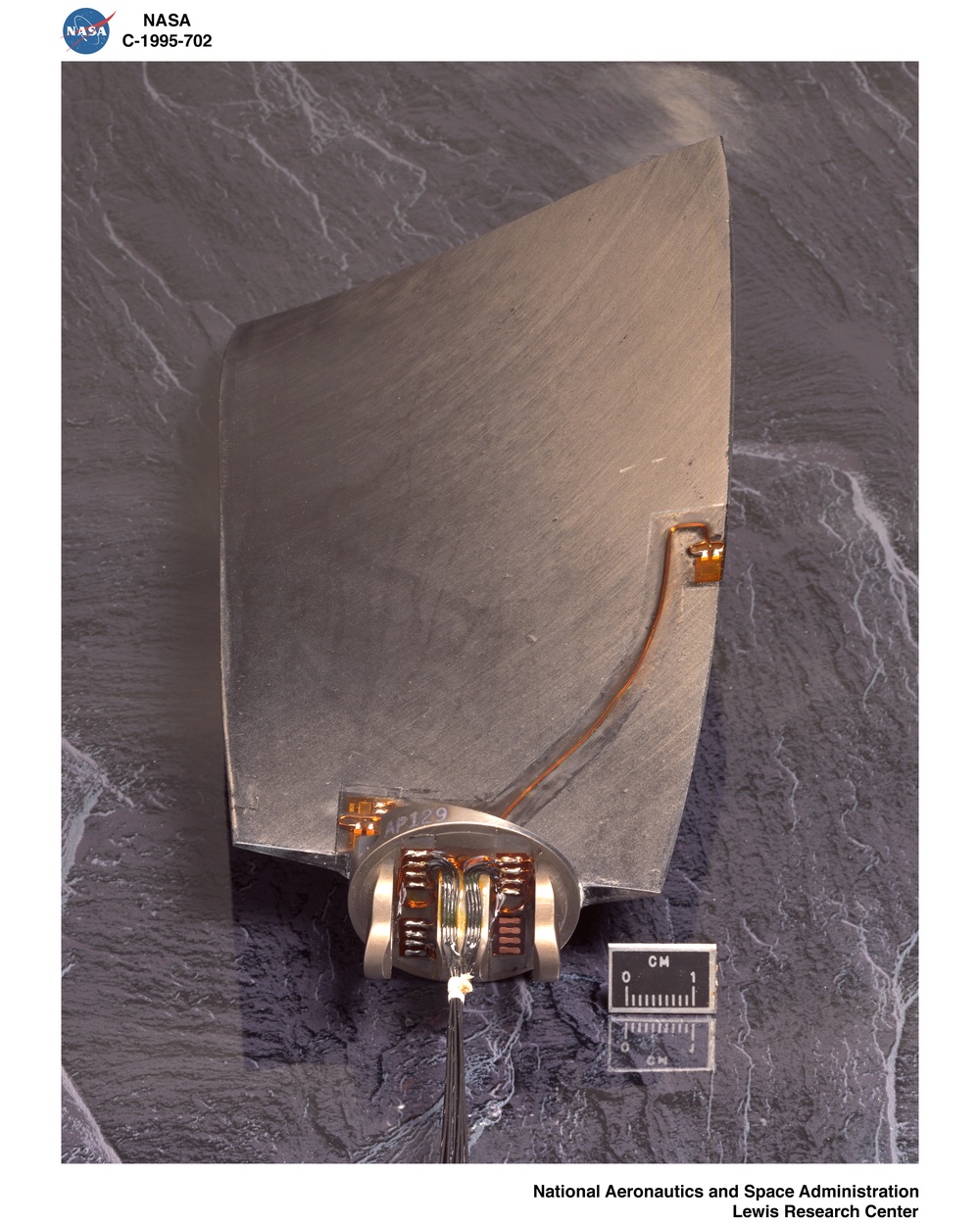 NASA PRATT AND WHITNEY LOW NOISE FAN BLADE AP129