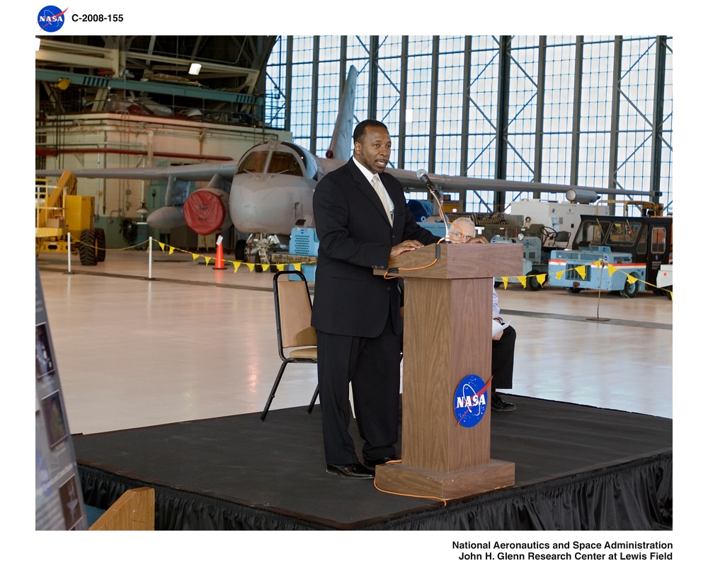 Roll out ceremony of NASA Glenn's newest research aircraft, the S-3B Viking