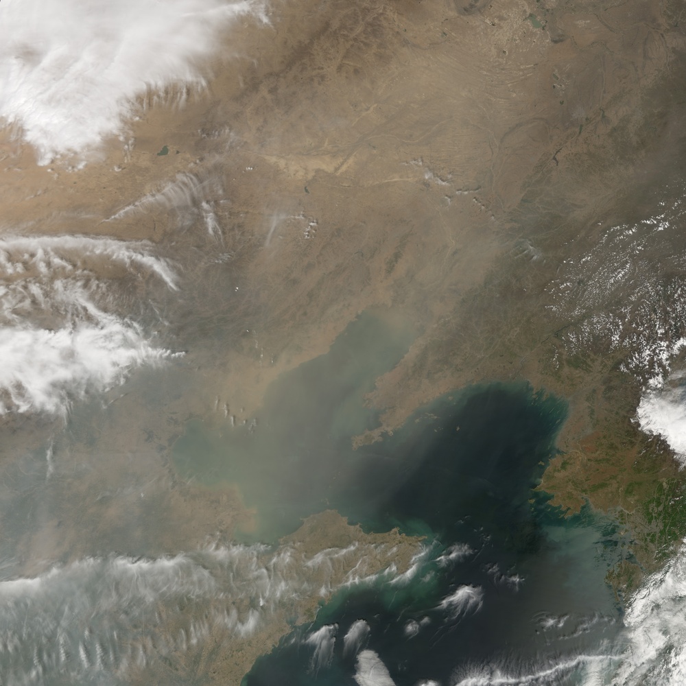 Dust Storm over Eastern China: Natural Hazards
