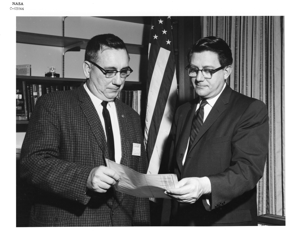 ABE SILVERSTEIN SIGNING FINAL PAPERS ACCEPTING PLUM BROOK STATION - ALSO JAMES BAILEY CORPS OF ENGINEERS LOUISVILLE KENTUCKY