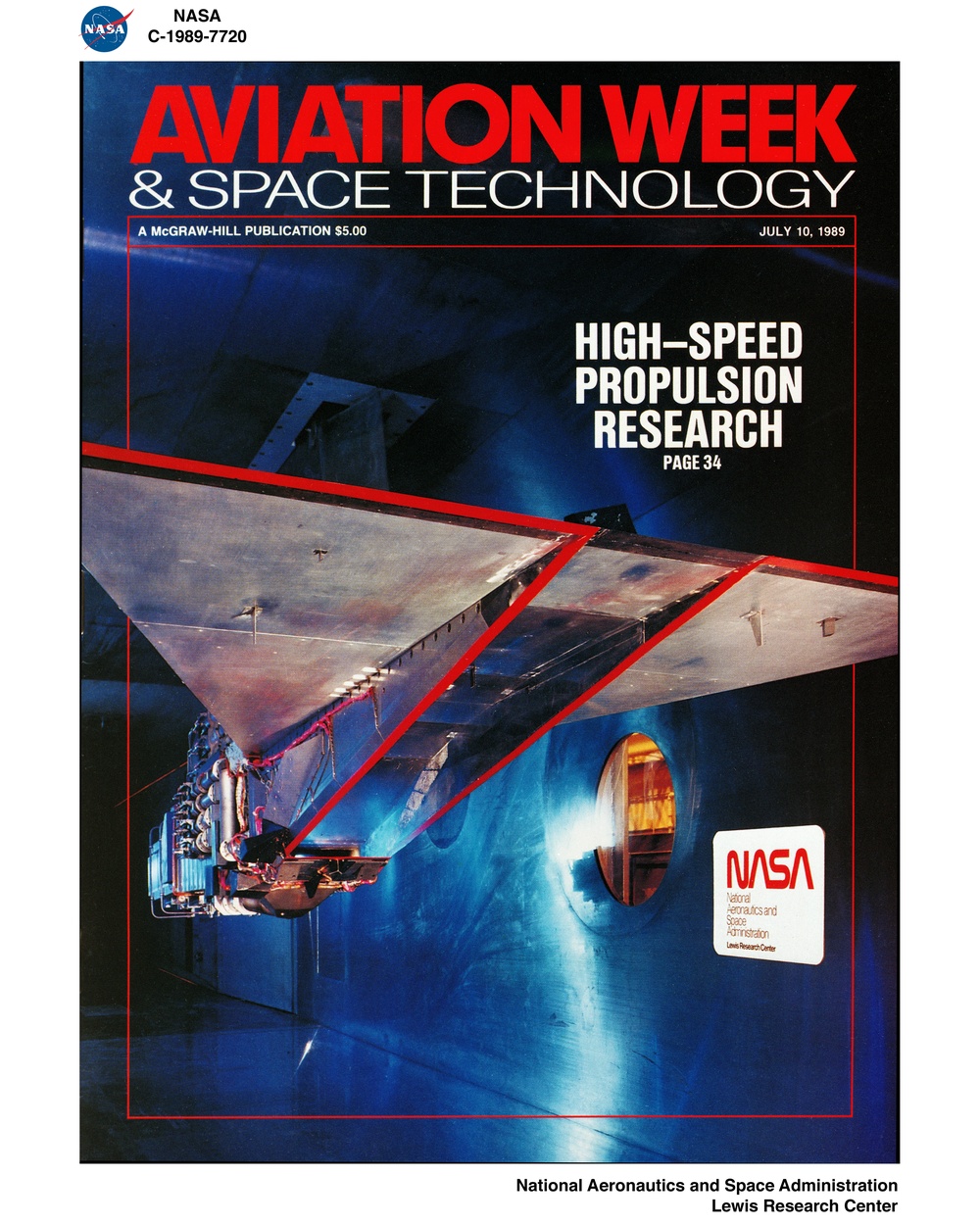 AVIATION WEEK AND SPACE TECHNOLOGY COVER 7/10/89