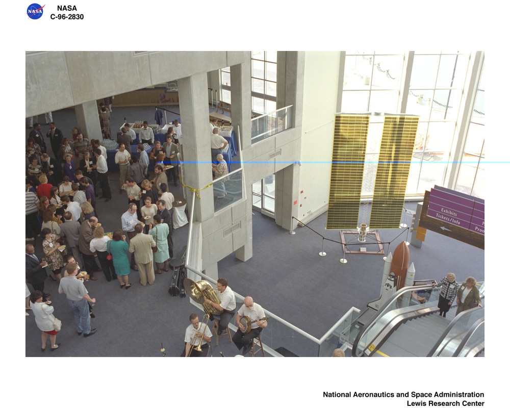 PRESS OPENING OF OMNIMAX THEATRE AT GREAT LAKES SCIENCE CENTER CLEVELAND OHIO