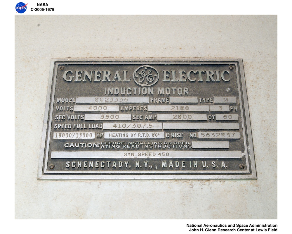 Altitude Wind Tunnel (AWT) photographic documentation prior to deconstruction - Interior view showing drive motor
