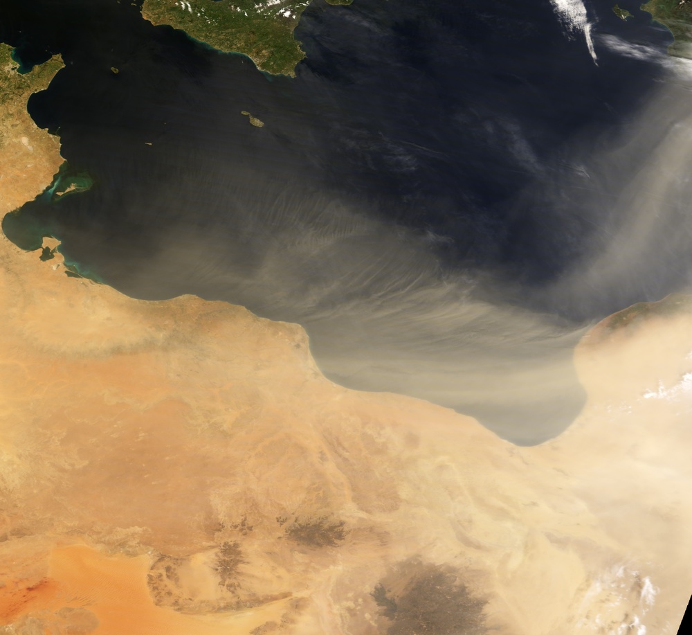 Dust in the Central Mediterranean: Natural Hazards