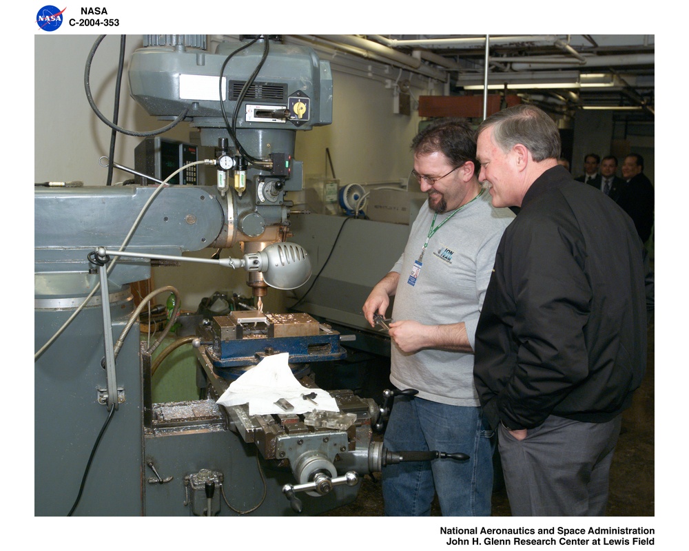 Admiral Craig Steidle tour of NASA Glenn Research Center